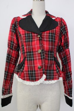 画像1: Eri Aino's Collection / シャーロットの水曜日ジャケット S 赤チェック T-26-01-26-006-LO-JA-SA-ZT