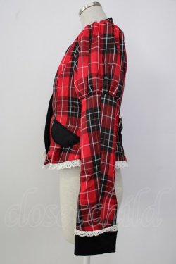 画像3: Eri Aino's Collection / シャーロットの水曜日ジャケット S 赤チェック T-26-01-26-006-LO-JA-SA-ZT