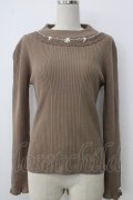 axes femme / バラボトルネックニットプルオーバー  ブラウン T-26-01-26-007-AX-TO-SA-ZT
