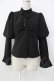 画像1: EATME / マトンスリーブブラウス  黒 T-26-01-26-009-LO-BL-SA-ZT (1)