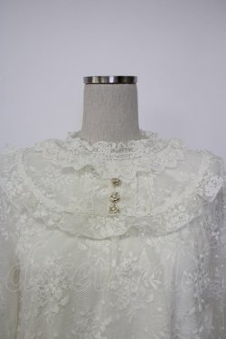 画像5: axes femme / アンティーク風レーストップス  ホワイト T-26-01-26-001-AX-TO-SA-ZT