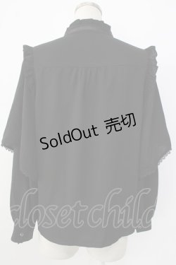 画像2: axes femme / レイヤードフレア袖ブラウス  黒 T-26-01-26-010-AX-BL-SA-ZT