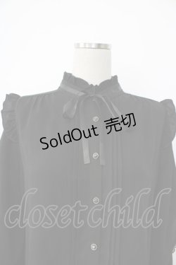 画像4: axes femme / レイヤードフレア袖ブラウス  黒 T-26-01-26-010-AX-BL-SA-ZT