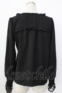 画像2: axes femme / 20th/フリルブラウス  ブラック T-26-01-26-012-AX-BL-SA-ZT