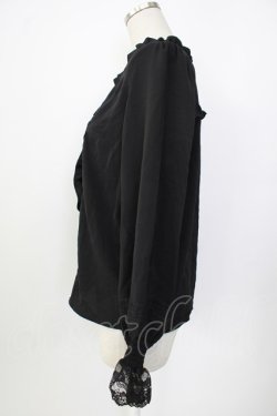 画像3: axes femme / 20th/フリルブラウス  ブラック T-26-01-26-012-AX-BL-SA-ZT