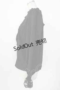 画像3: axes femme / 20th/フリルブラウス  ブラック T-26-01-26-012-AX-BL-SA-ZT561