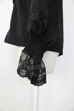 画像4: axes femme / 20th/フリルブラウス  ブラック T-26-01-26-012-AX-BL-SA-ZT