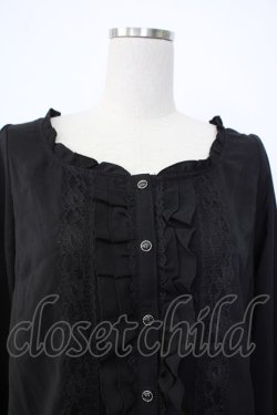 画像5: axes femme / 20th/フリルブラウス  ブラック T-26-01-26-012-AX-BL-SA-ZT