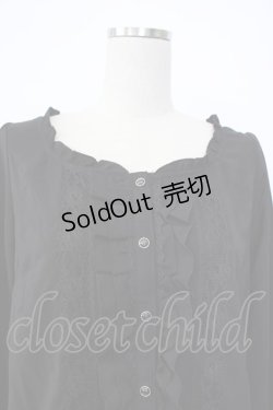 画像5: axes femme / 20th/フリルブラウス  ブラック T-26-01-26-012-AX-BL-SA-ZT561