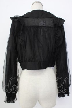 画像2: axes femme POETIQUE / シアー×チュールブルゾン M ブラック T-26-01-26-013-AX-TO-SA-ZT561