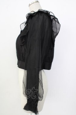 画像4: axes femme POETIQUE / シアー×チュールブルゾン M ブラック T-26-01-26-013-AX-TO-SA-ZT561