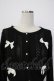 画像4: axes femme POETIQUE / リボン付透かし編みニットカーディガン  黒Ｘ白 T-26-01-26-014-AX-TO-SA-ZT (4)