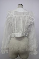 画像2: axes femme POETIQUE / シアー×チュールブルゾン M ホワイト T-26-01-26-002-AX-TO-SA-ZH (2)