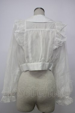 画像2: axes femme POETIQUE / シアー×チュールブルゾン M ホワイト T-26-01-26-002-AX-TO-SA-ZT561