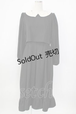 画像1: m petit by misako / サンリオキャラクターズコラボ クロミワッペン付きワンピース M 黒 T-26-01-26-019-LO-OP-SA-ZT