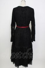 画像2: axes femme / 花柄総レースガウンワンピース M ブラック T-26-01-26-021-AX-OP-SA-ZT561 (2)