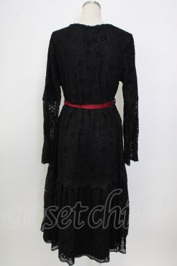 画像2: axes femme / 花柄総レースガウンワンピース M ブラック T-26-01-26-021-AX-OP-SA-ZT