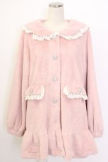 画像1: DearMyLove / セーラーレースリボンファーコート M ピンク T-26-01-27-001-EL-CO-SA-ZTC012 (1)