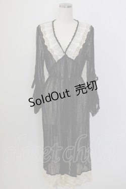 画像1: axes femme / リュクスレースガウン  ブラック T-26-01-27-003-AX-TO-SA-ZT561