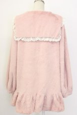 画像2: DearMyLove / セーラーレースリボンファーコート M ピンク T-26-01-27-001-EL-CO-SA-ZTC012 (2)