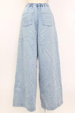 画像2: axes femme / サス付ダブルボタンデニムパンツ M ライトブルー T-26-01-27-004-AX-PA-SA-ZT