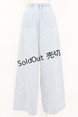 画像2: axes femme / サス付ダブルボタンデニムパンツ M ライトブルー T-26-01-27-004-AX-PA-SA-ZT561