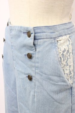 画像3: axes femme / サス付ダブルボタンデニムパンツ M ライトブルー T-26-01-27-004-AX-PA-SA-ZT