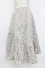 画像1: axes femme / ストライプフレアロングスカート M グレー T-26-01-27-005-AX-SK-SA-ZT561 (1)