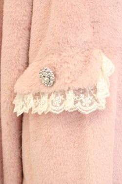 画像3: DearMyLove / セーラーレースリボンファーコート M ピンク T-26-01-27-001-EL-CO-SA-ZT