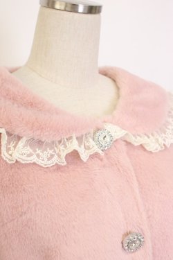 画像4: DearMyLove / セーラーレースリボンファーコート M ピンク T-26-01-27-001-EL-CO-SA-ZT