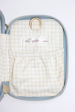 画像3: m petit by misako / ミラー付ポーチ  青 T-26-01-28-025-0-ZA-SA-ZT