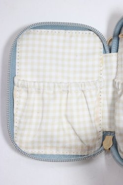 画像4: m petit by misako / ミラー付ポーチ  青 T-26-01-28-025-0-ZA-SA-ZT