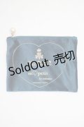m petit by misako / NINA'Sベロアポーチ  青 T-26-01-28-026-LO-ZA-SA-ZT
