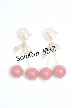 画像1: m petit by misako / さくらんぼイヤリング  赤Ｘゴールド T-26-01-28-027-LO-AC-SA-ZT