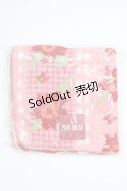 画像1: PINK HOUSE / ハンドタオル  ピンク赤 T-26-01-28-029-LO-ZA-SA-ZT
