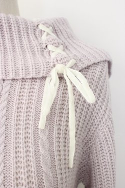 画像3: axes femme / 編み下げニットトップス  ピンクＸ白 T-26-01-28-004-AX-TO-SA-ZT