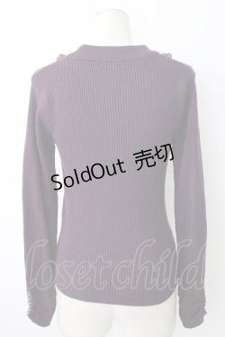 画像2: axes femme / バラボトルネックリブプルオーバー  紫 T-26-01-28-005-AX-TO-SA-ZT