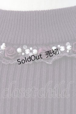 画像3: axes femme / バラボトルネックリブプルオーバー  紫 T-26-01-28-005-AX-TO-SA-ZT