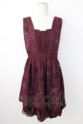 axes femme / 裾2WAYメルヘン柄ワンピース  ボルドー T-26-01-28-006-AX-OP-SA-ZT