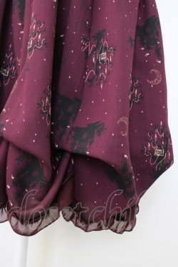 画像3: axes femme / 裾2WAYメルヘン柄ワンピース  ボルドー T-26-01-28-006-AX-OP-SA-ZT