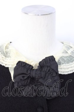 画像3: PINK HOUSE / ドットチュール襟カーディガン L ブラック T-26-01-28-009-LO-TO-SA-ZT