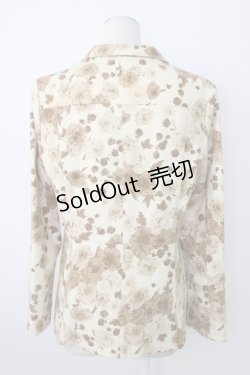 画像2: PINK HOUSE / モノトーン花柄ジャケット L ベージュ T-26-01-28-011-LO-JA-SA-ZT