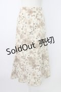 PINK HOUSE / モノトーン花柄スカート L ベージュ T-26-01-28-012-LO-SK-SA-ZT