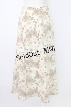画像2: PINK HOUSE / モノトーン花柄スカート L ベージュ T-26-01-28-012-LO-SK-SA-ZT