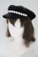画像1: Princess Melody / レースパールキャップ  黒Ｘ白 T-26-01-28-018-EL-AC-SA-ZT (1)