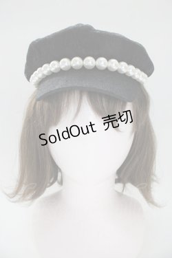 画像2: Princess Melody / レースパールキャップ  黒Ｘ白 T-26-01-28-018-EL-AC-SA-ZTK004