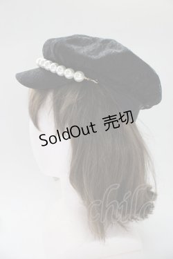 画像3: Princess Melody / レースパールキャップ  黒Ｘ白 T-26-01-28-018-EL-AC-SA-ZTK004