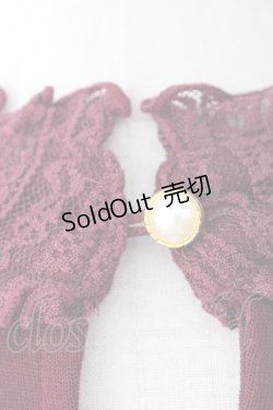 画像5: axes femme / ブローチ付ハイネックプルオーバー  ボルドー T-26-01-28-002-AX-TO-SA-ZT