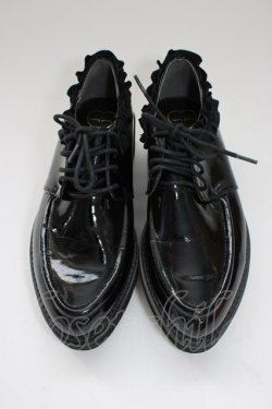 画像2: merry jenny / フリルエナメルシューズ  ブラック T-26-01-28-022-LO-SH-SA-ZT