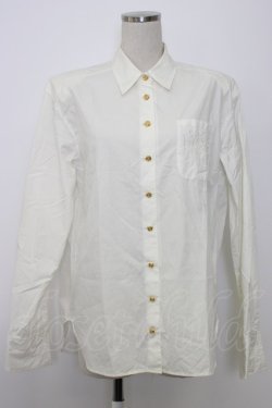 画像1: INGEBORG / カメリアリボン刺繍ポケットシャツ  ホワイト T-26-01-29-001-LO-BL-SA-ZT